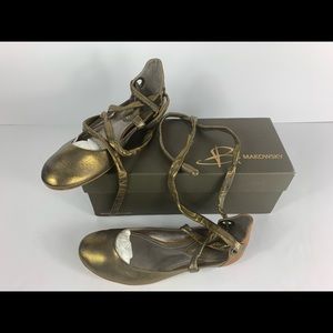 B. Makowsky Ballet Tie Up Flats Size. 6.5